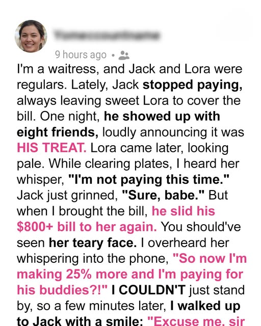 I Witnessed Man Demanding His Wife Pay $800+ for Him and His Friends