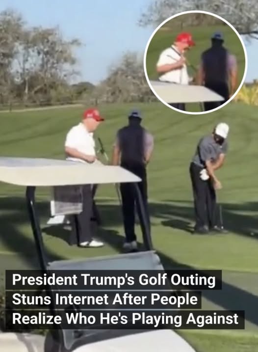 Take a closer look at who the President golfed with⬇️