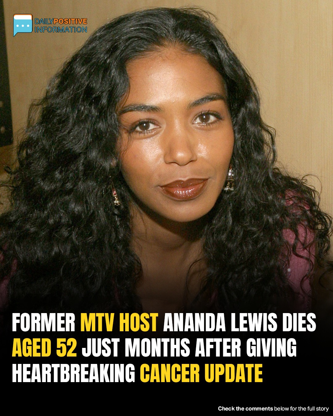 Beloved former MTV host Ananda Lewis has passed away, leaving fans heartbroken 💔 Her powerful voice and presence shaped a generation — tributes are pouring in from across the globe 😢 Celebrating her legacy and life’s impact — full story in the comments 👇
