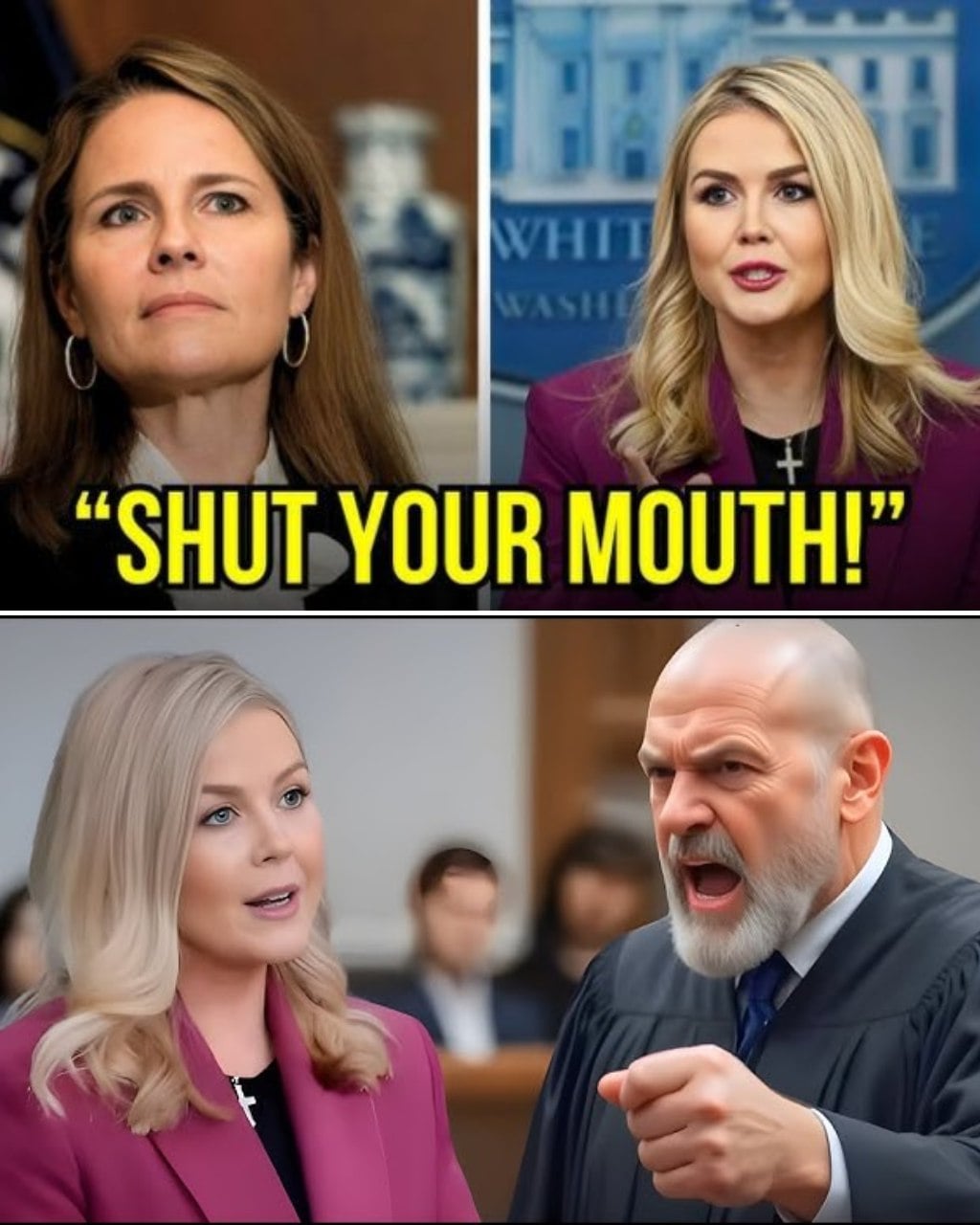 Shockwave in the courtroom — Leavitt insults “Old Joe”, but it’s Bondi’s lightning-fast move that leaves America stunned. In just 7 minutes, the courtroom descended into chaos: after the judge slapped Leavitt with a $100,000 fine for lashing out at President Biden, Florida’s “iron lady” Pam Bondi made her move. No warning. No hesitation. Just the cold snap of handcuffs — and a wave of shock rippling through the room. What set it all off? Why did Bondi strike so quickly? And what did Leavitt shout as he was dragged away? The moment that’s shaking the nation is right here…… WATCH BELOW 👇👇