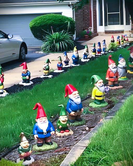 All I did was buy a garden gnome… ONE LITTLE GNOME! My neighbor lost his mind over it. He stormed over, shouting that gnomes bring bad luck and demanded I take it down. But it’s my yard and I wasn’t backing down. That’s when things got ugly. He started making noise at all hours, leaving his trash near my fence, and glaring at me every time I stepped outside. Then one morning, I walked into my yard… and I BARELY RECOGNIZED IT! I swear, it was like he was casting spells or something! That was the last straw. If he wanted a war, fine. I went straight to the store and bought TEN MORE GNOMES. Lined them up proudly on my porch like an army. And I could practically see the steam coming out of his ears. I thought I’d won. But then… he did something I NEVER EXPECTED. Something so petty, so outrageous, it stopped me cold. And all I can think is—how dare he?