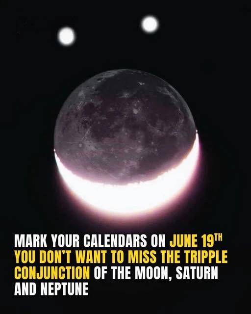 -A jaw-dropping sky show is happening: Mars, Venus, Saturn & the Moon are aligning 😳 -This rare cosmic event will be visible June 13–19 — but only if you’re in the righ… See more