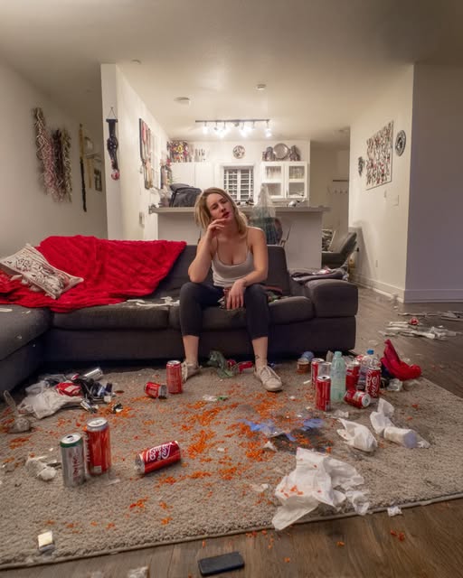 I live with my husband Tom, and a few months ago his 22-year-old daughter Kayla moved in “just for a little while” after college. We said yes, of course. Big mistake. She treats the house like an Airbnb and me like a MAID. Cereal bowls on the couch, makeup wipes in the sink, banana peels under cushions (??). I asked her nicely—“Can you clean up after yourself?” Cue: eye roll, sigh, silence. Tom? Clueless. “She’s just adjusting. Don’t nitpick.” Then one Sunday, I deep-cleaned the living room. Came back to find soda cans, takeout trash, orange Cheeto dust on the rug… and Kayla, feet up, grinning. “Hey,” she said, not looking up. “Make pancakes.” That was it. If she wants a maid? She’s getting one — but not the way she expects. Game on. ⬇️