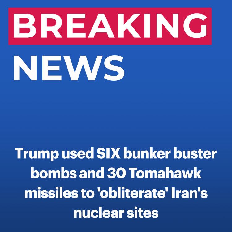 Trump used 12 bunker buster bombs