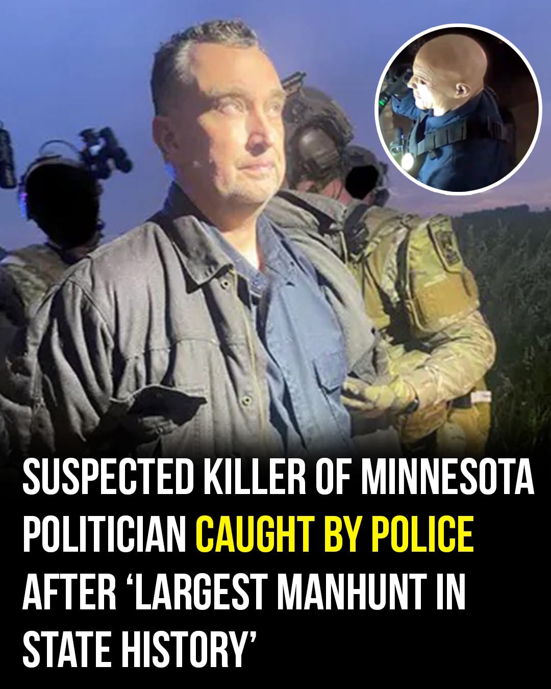 JUST IN: Assassin suspect captured after massive manhunt 👇🏻