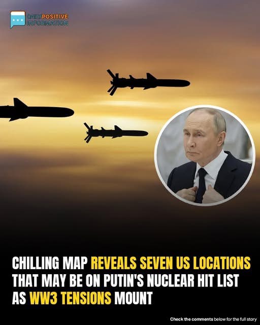 Doomsday map ‘leaked’: These 7 U.S. cities are Putin’s prime nuclear targets 🧨 Full warning in the comments 👇
