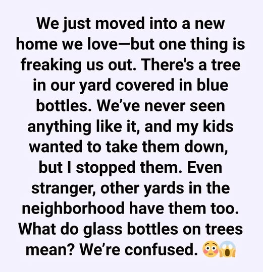 What Is the Significance of Glass Bottles in Trees?