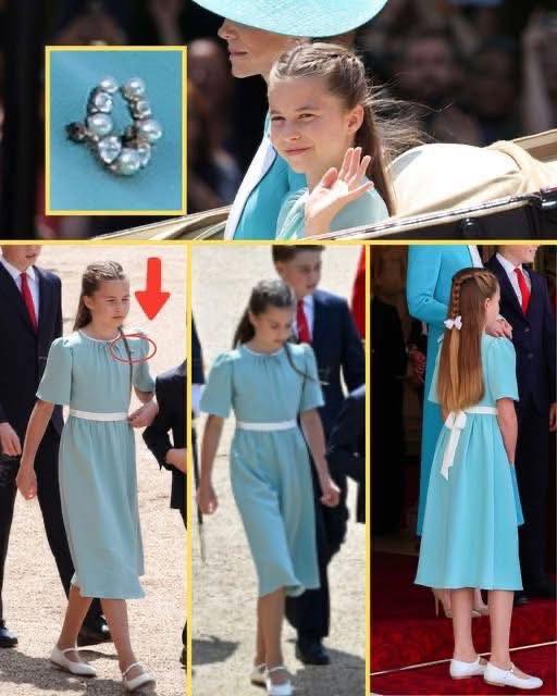 “Absolutely Jaw-Dropping!” Princess Charlotte, 10, Captivates Millions in Elegant Teal Dress and Iconic Diamond Brooch Once Owned by the Queen – The Secret Meaning Behind Her Outfit Will Leave You Speechless! 😱 (check in the first comment👇)