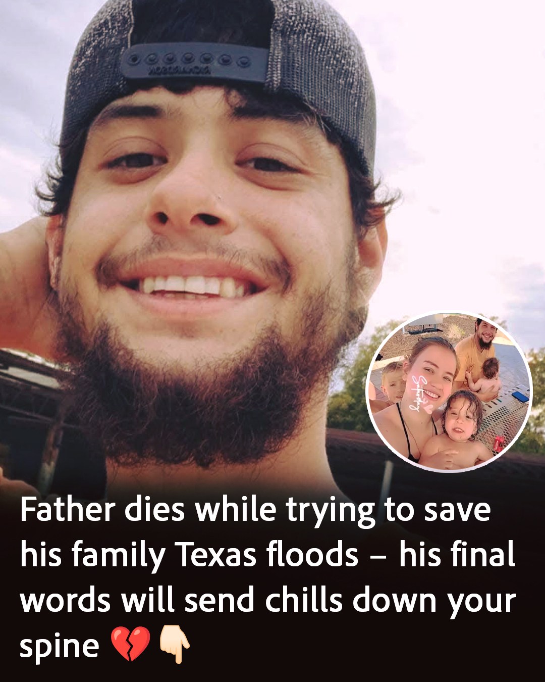 He gave his life to save his fiancée, 6-year-old child, 1-year-old baby, and his mother from drowning in their flooded home 💔