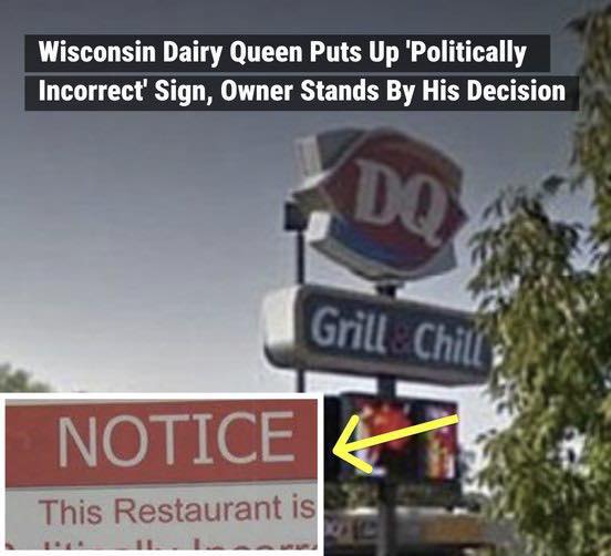 A Dairy Queen store is in serious trouble after posting this controversial sign. What makes it even worse for some people? The owner refuses to apologize for it…Details… See more