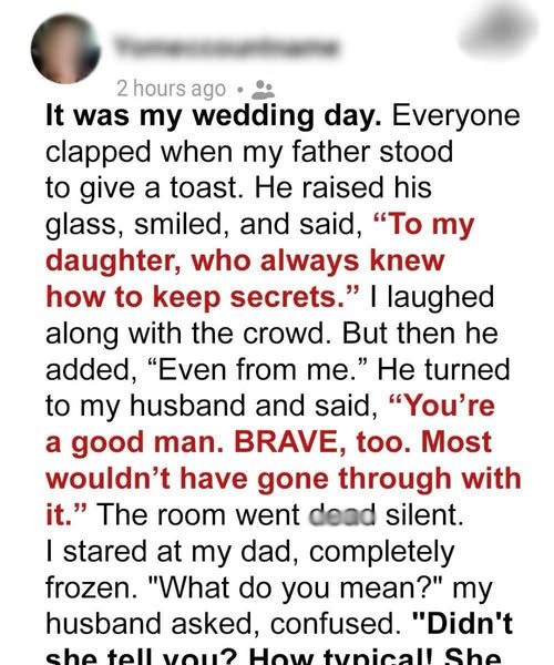 The Secret I Thought I Buried Came Out at My Wedding — But What My Husband Did Next Changed Everything