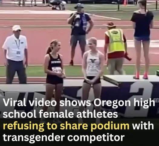 After a trans athlete places, high school competitors walk away from the podium