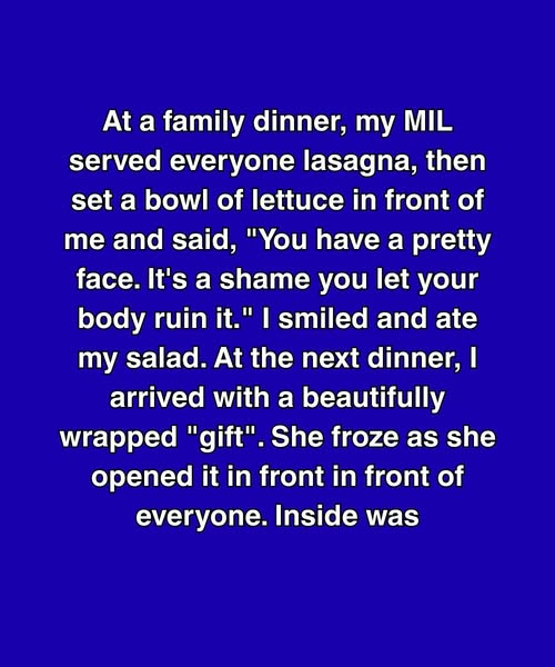 She Mocked My Weight At Every Family Dinner—So I Gave Her A “Gift” She’d Never Forget⤵️