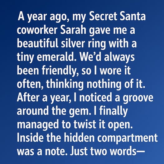 The Ring with a Secret: A Heartwarming Message of Strength