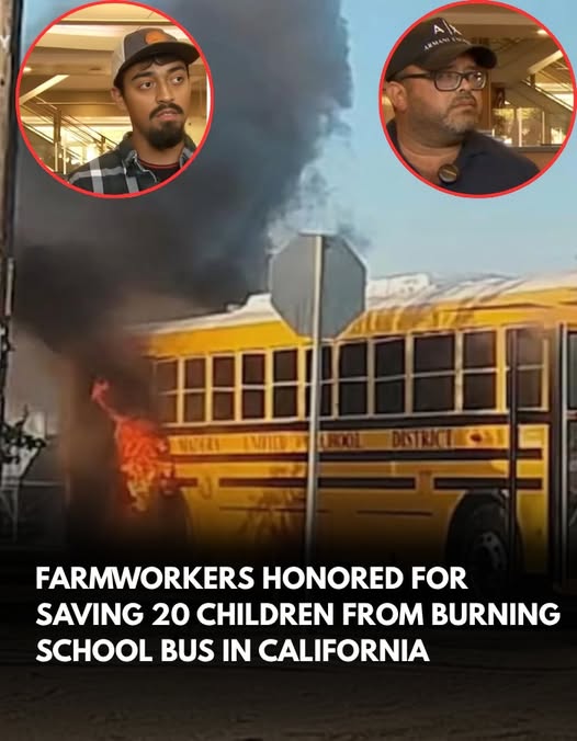 LOCAL HEROES! Two fearless farmworkers ran into a burning school bus in Madera County and rescued 20 students. Their bravery is inspiring people everywhere ❤️(check in the first comment👇)