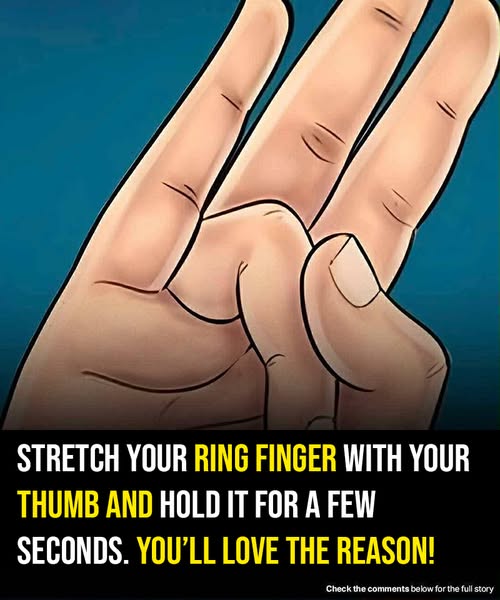 Stretch your ring finger with your thumb and hold it for a few seconds. You’ll love the reason 👀 Check 1st comment 👇👇👇