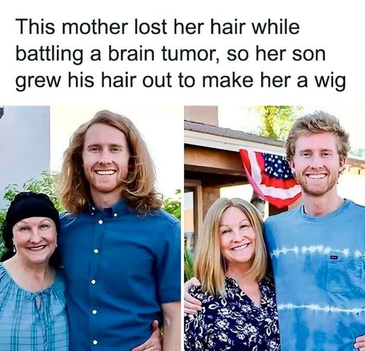 💔 Her son did something truly selfless — he spent years growing his hair to make a wig just for her ❤️ A powerful reminder that love and family always come first 🙏 (check in the first comment👇)
