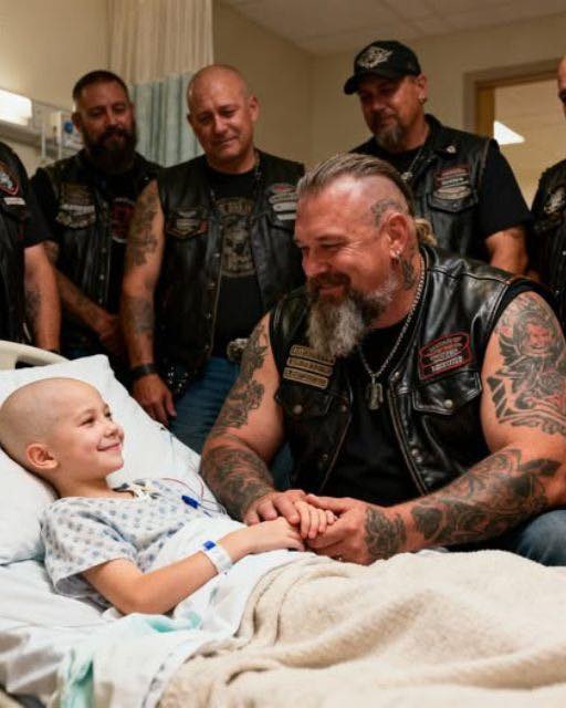 40 BIKERS TOOK SHIFTS HOLDING DYING LITTLE GIRL\’S HAND FOR 3 MONTHS SO SHE’D NEVER WAKE UP ALONE IN HOSPICE Her last words before the cancer took her voice were: \”I w… See more