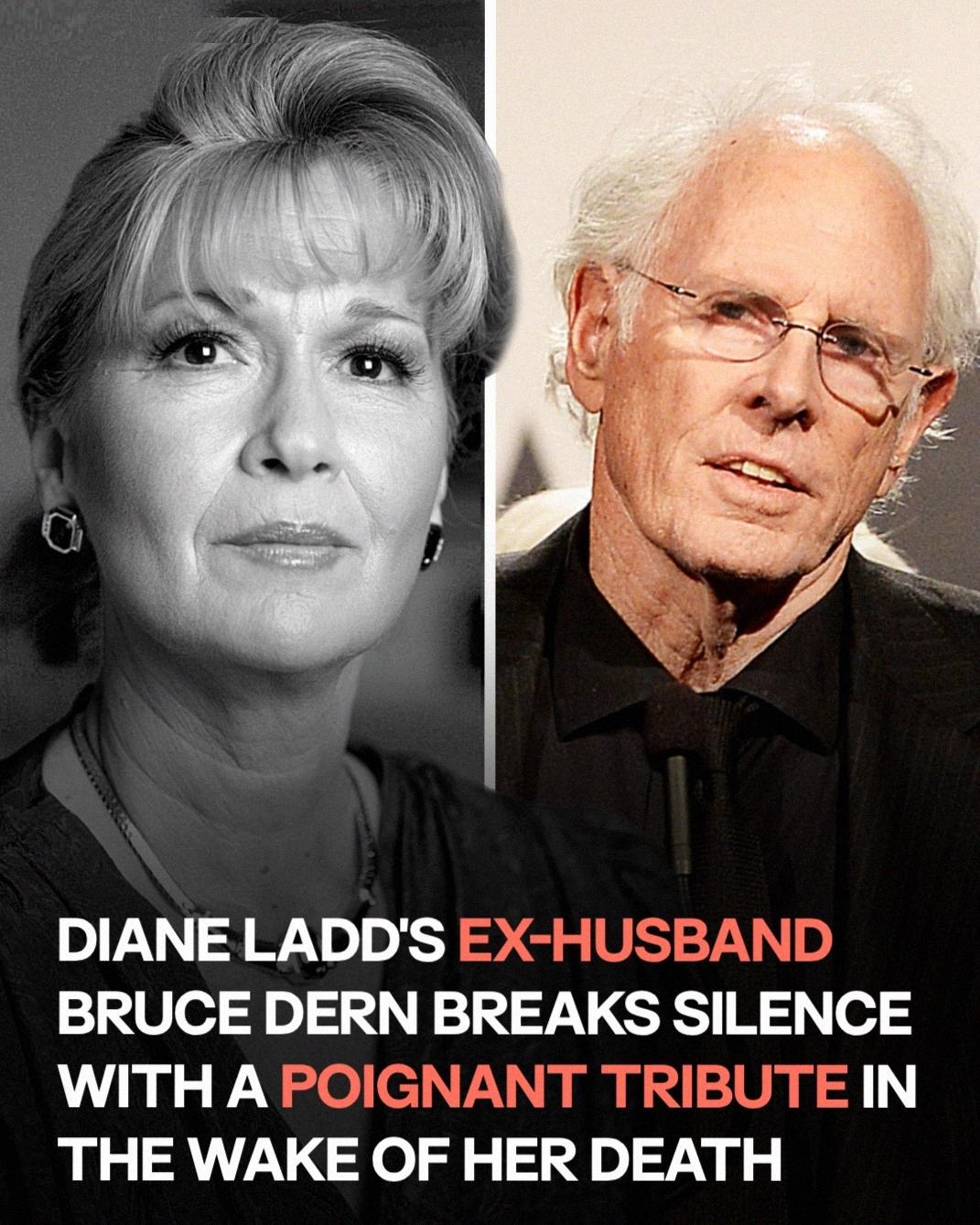 Bruce Dern, nominated for an Oscar, and Diane Ladd were a couple in the 1960s and are parents to Laura Dern. His MESSAGE. (check in the first comment👇)