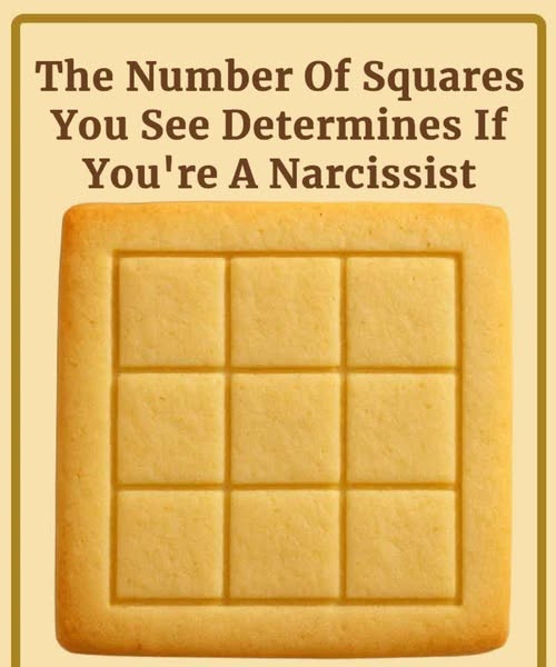 The Number Of Squares You See Determines If You’re A Narcissist..Check 1st comment