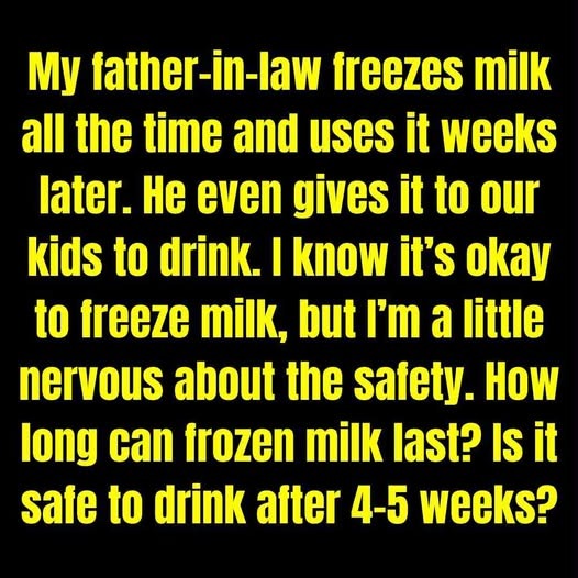 Have you ever thought about freezing milk?