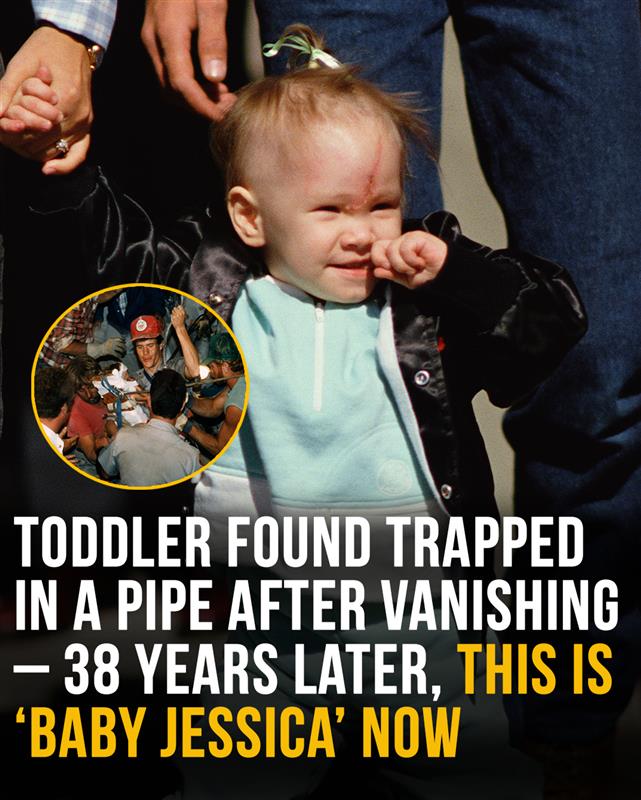 At 18 months old in 1987, Jessica McClure fell into a deep 22-foot well. A massive rescue operation saved her after nearly 60 hours. Now, 38 years later, see what “Baby Jessica” looks like 😱😭 (check in the first comment👇)