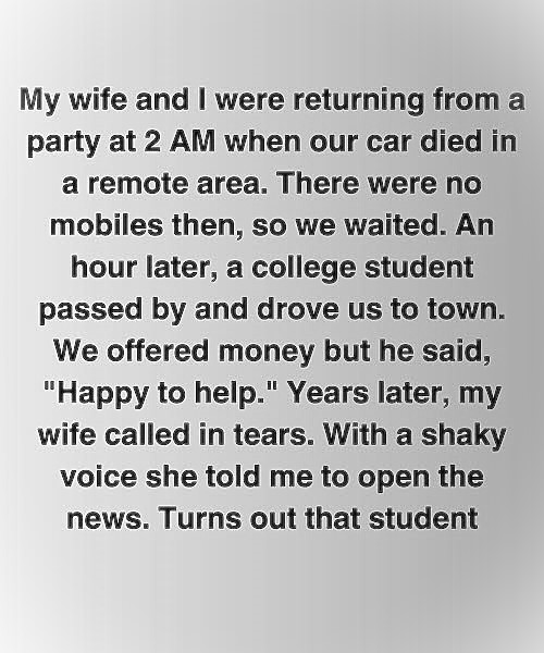 How a Simple Gesture from a Stranger Changed Our Lives