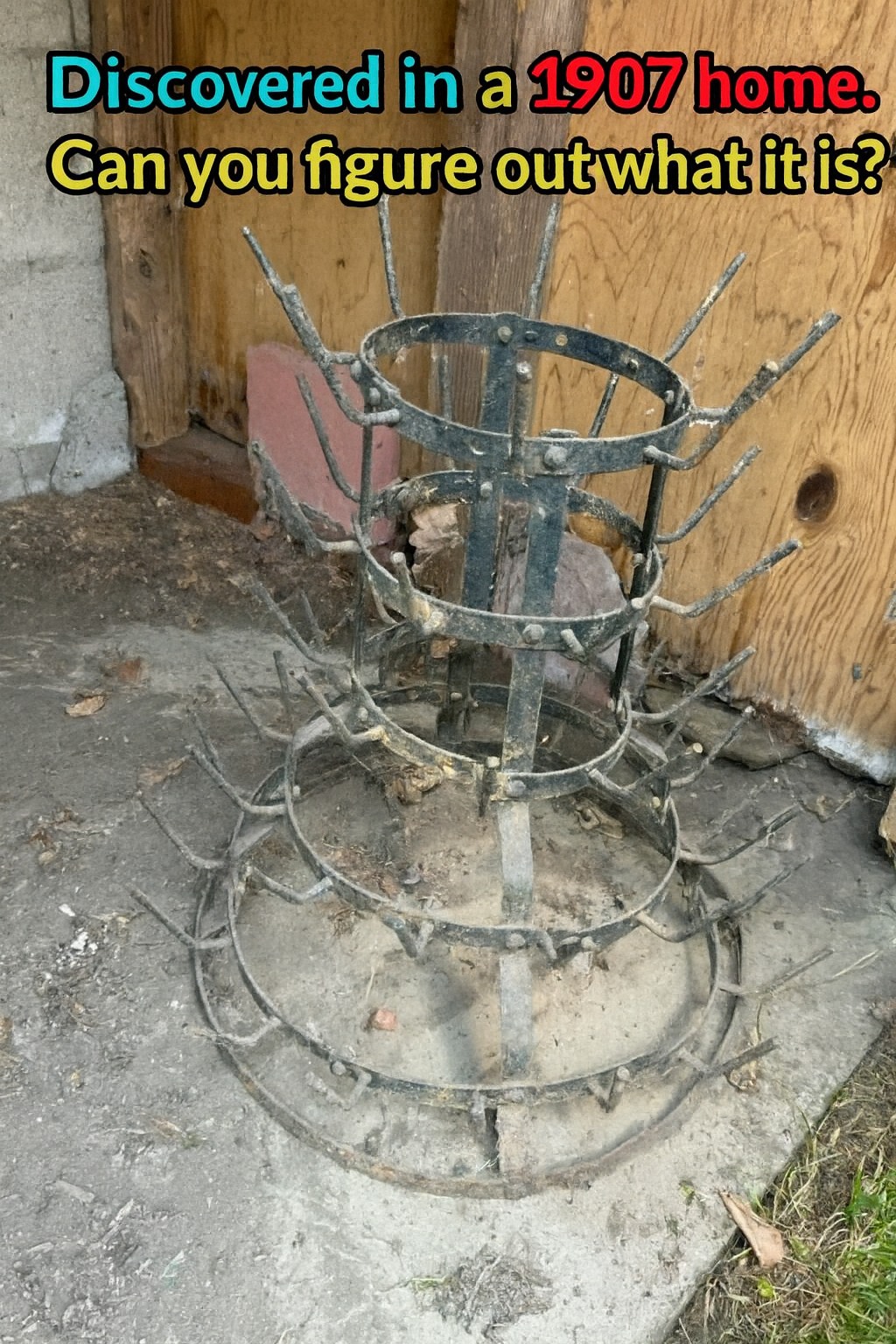 Discovered in a 1907 home. Can you figure out what it is? See the comments…