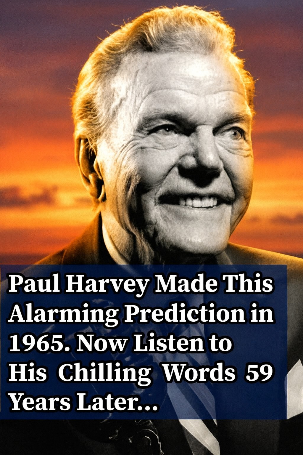 Paul Harvey Made This Prediction in 1965. Now Listen to His Chilling Words… Check the 1st comment 👇🏼
