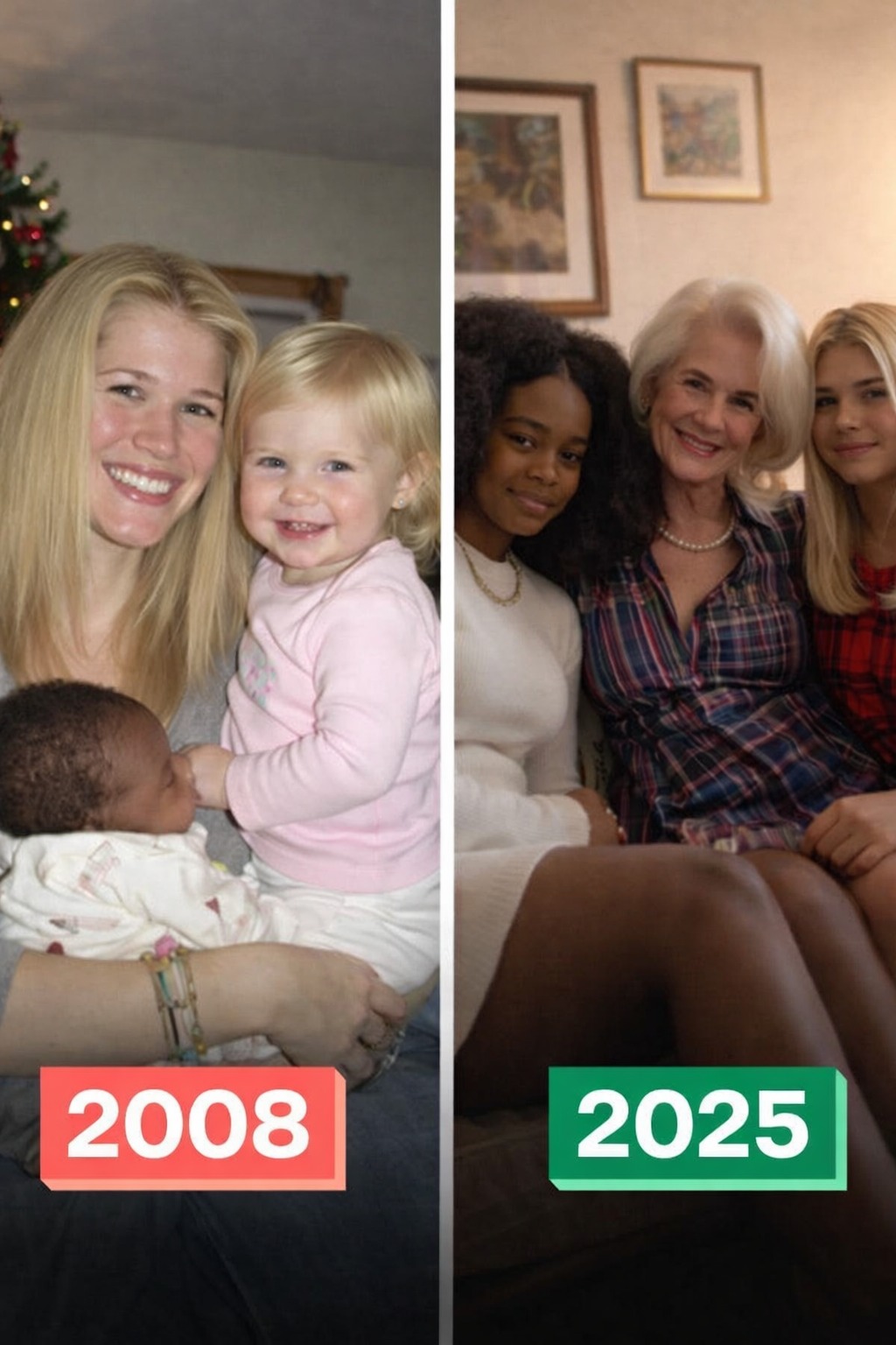 I wanted to become a mother more than anything. My husband and I tried for years. Doctors. Tests. Treatments. Thousands of dollars. Hundreds of pills. And still—only miscarriages. My husband was kind and patient, but I could see the quiet fear in his eyes every time I said, “Maybe next time.” One night, after my fifth miscarriage, I sat on the bathroom floor and prayed out loud for the first time in my life. “Dear God,” I whispered, “if You give me a child… I promise I’ll save one too. If I become a mom, I will give a home to a child who has none.” Ten months later, I was holding my newborn daughter, Stephanie. She was perfect. Pink, loud, alive. I never forgot my promise. On Stephanie’s first birthday, while balloons floated in our living room and cake frosting smeared her tiny hands, we signed the final adoption papers for a baby girl named Ruth. She had been abandoned on Christmas Eve, left near the city’s main Christmas tree, wrapped in a thin blanket with no note. From that day on, I had two daughters. Stephanie was bold and confident. Ruth was quiet, observant, deeply sensitive. They were different, but my love for them never was. I packed the same lunches. I kissed the same scraped knees. I sat through the same school plays and late-night talks. Years passed. Seventeen of them. The night before Ruth’s prom, I stood in the doorway of her room, holding my phone, ready to take pictures. She didn’t look at me. “MOM,” she said quietly, “YOU ARE NOT COMING TO MY PROM.” I smiled, confused. “What? Of course I am.” She finally turned toward me. Her eyes were red, her jaw tight. “No,” she said. “You’re NOT. And after prom… I’m leaving.” My heart stopped. “Leaving? Why?” I asked. She swallowed. “Stephanie told me THE TRUTH ABOUT YOU.” The room went cold. “What truth?” I whispered.