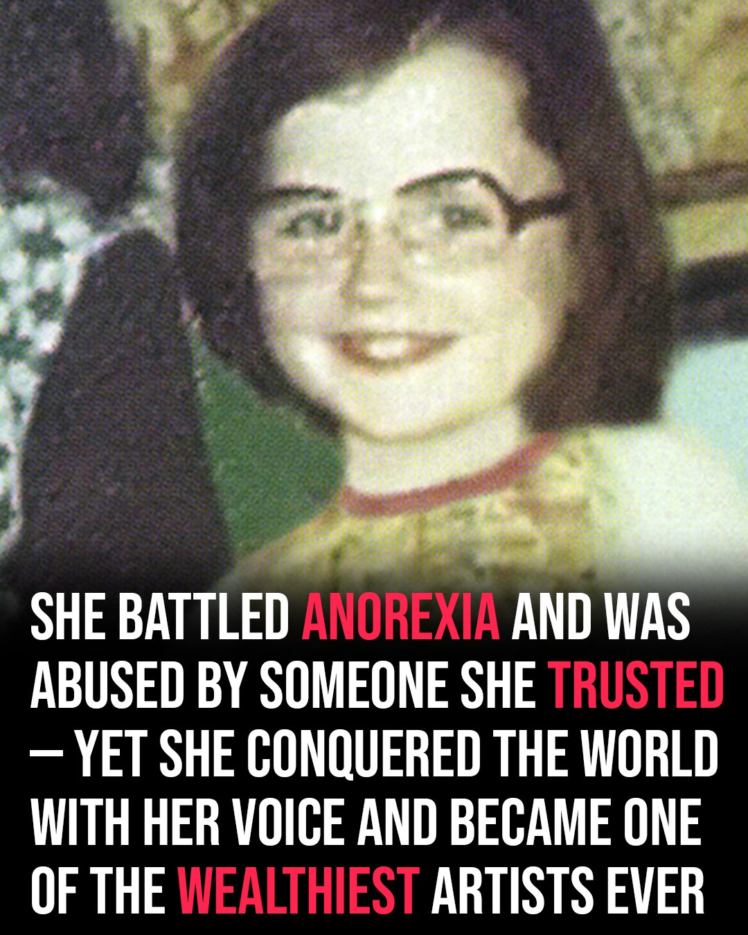 Her songs touched the hearts of millions, offering comfort and joy, yet her personal life was filled with struggles. Battling the weight of fame, exhausting tours, and inner demons like depression, addiction, and heartbreak, she endured hardships few could understand. Her name and story are in the comments 💔 (Check In First comment👇)