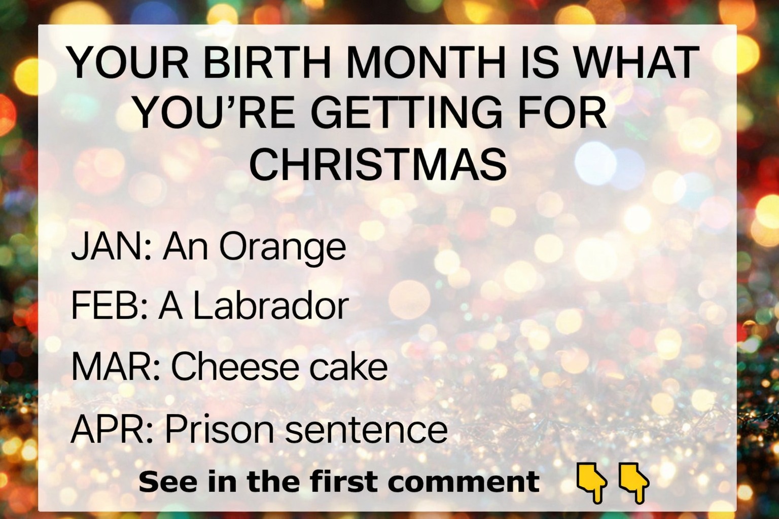 Birth Month vs. Christmas Gift—What’s Yours?