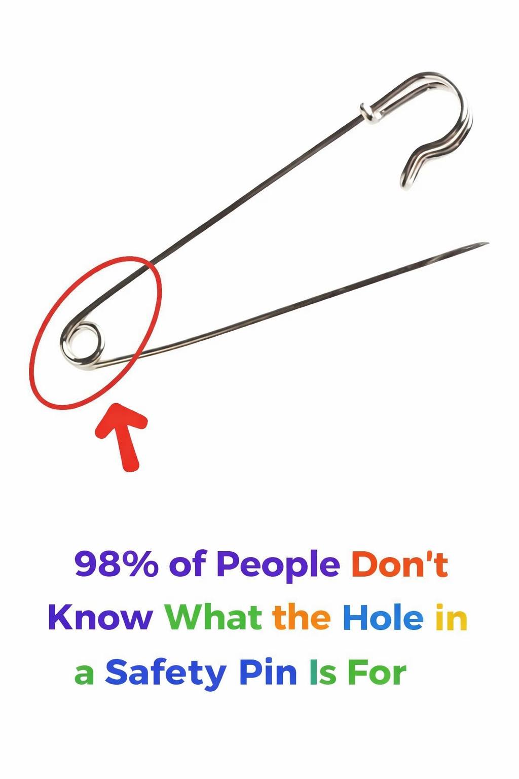 What’s the Purpose of That Tiny Hole in a Safety Pin? read more in first commment