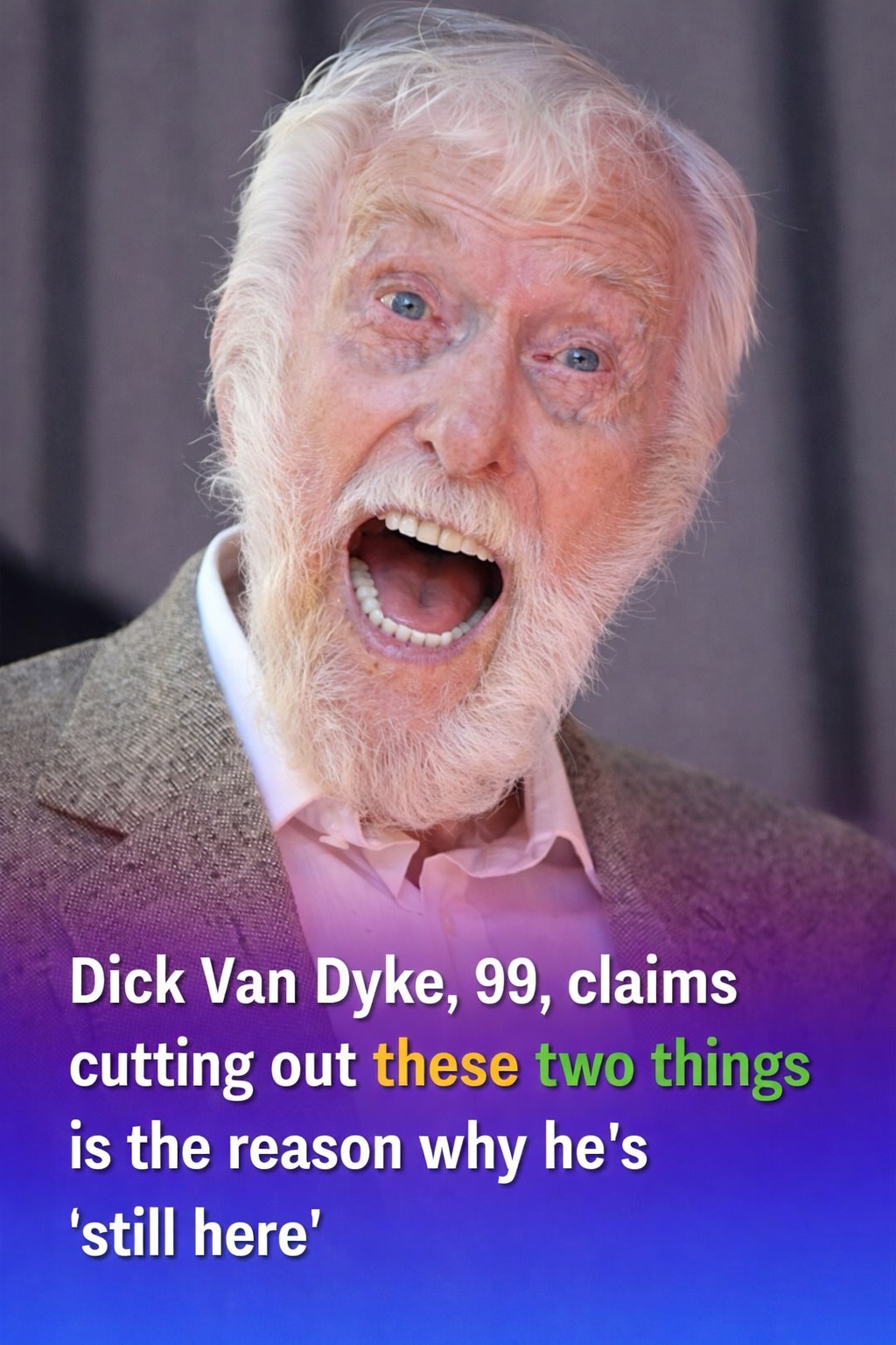 The legendary actor is approaching his 100th birthday 👀