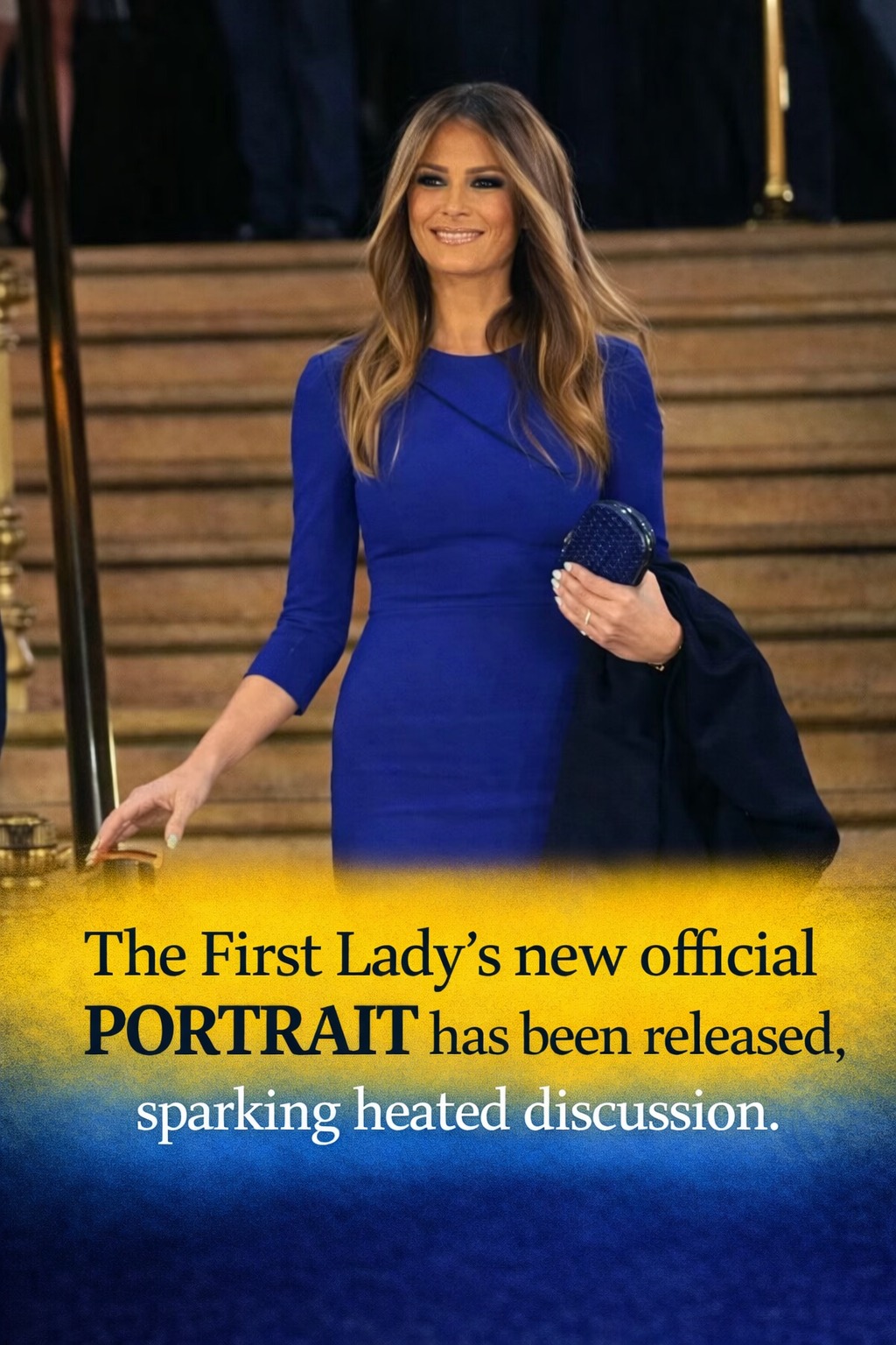 The First Lady’s new official PORTRAIT has been released, sparking heated discussion. 😳 The PHOTO of Melania is in the comments.… See more