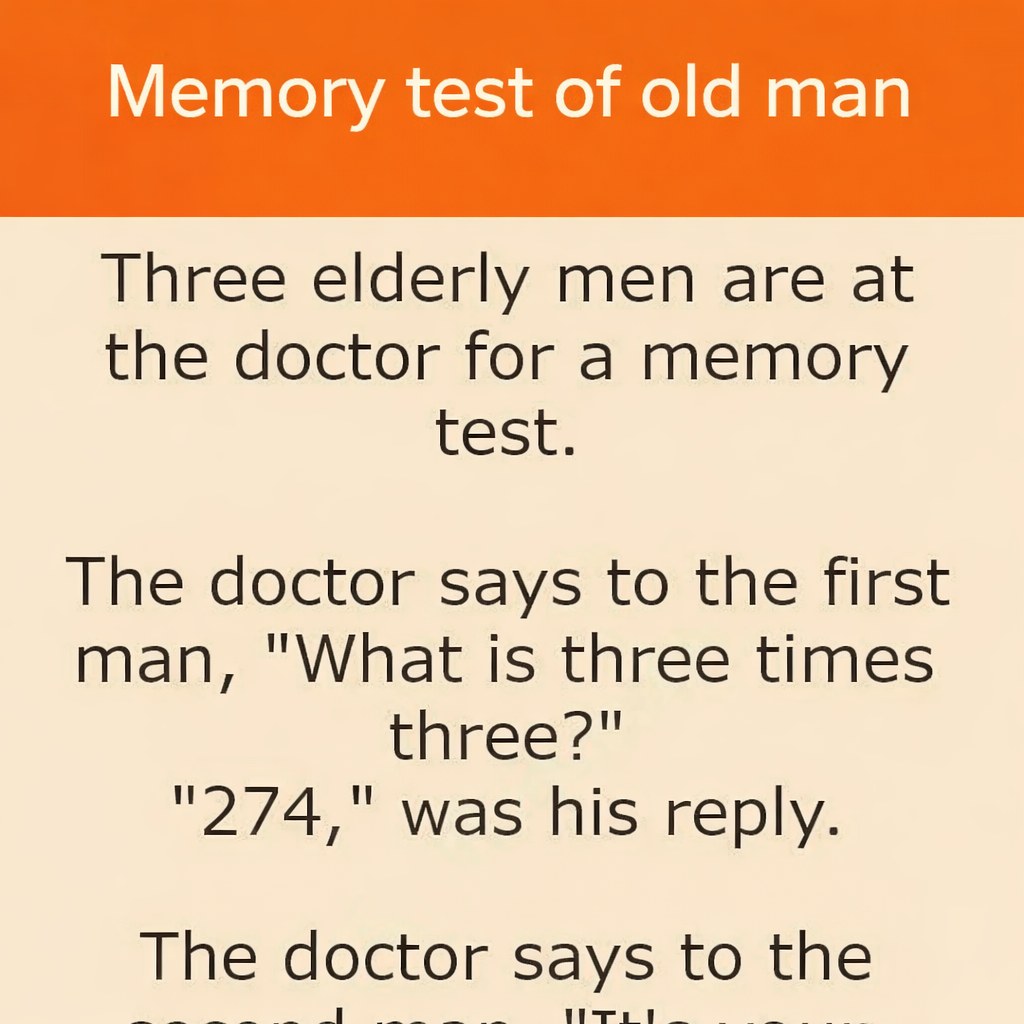 Memory test of an elderly man… 😄Check in the first comment below 👇