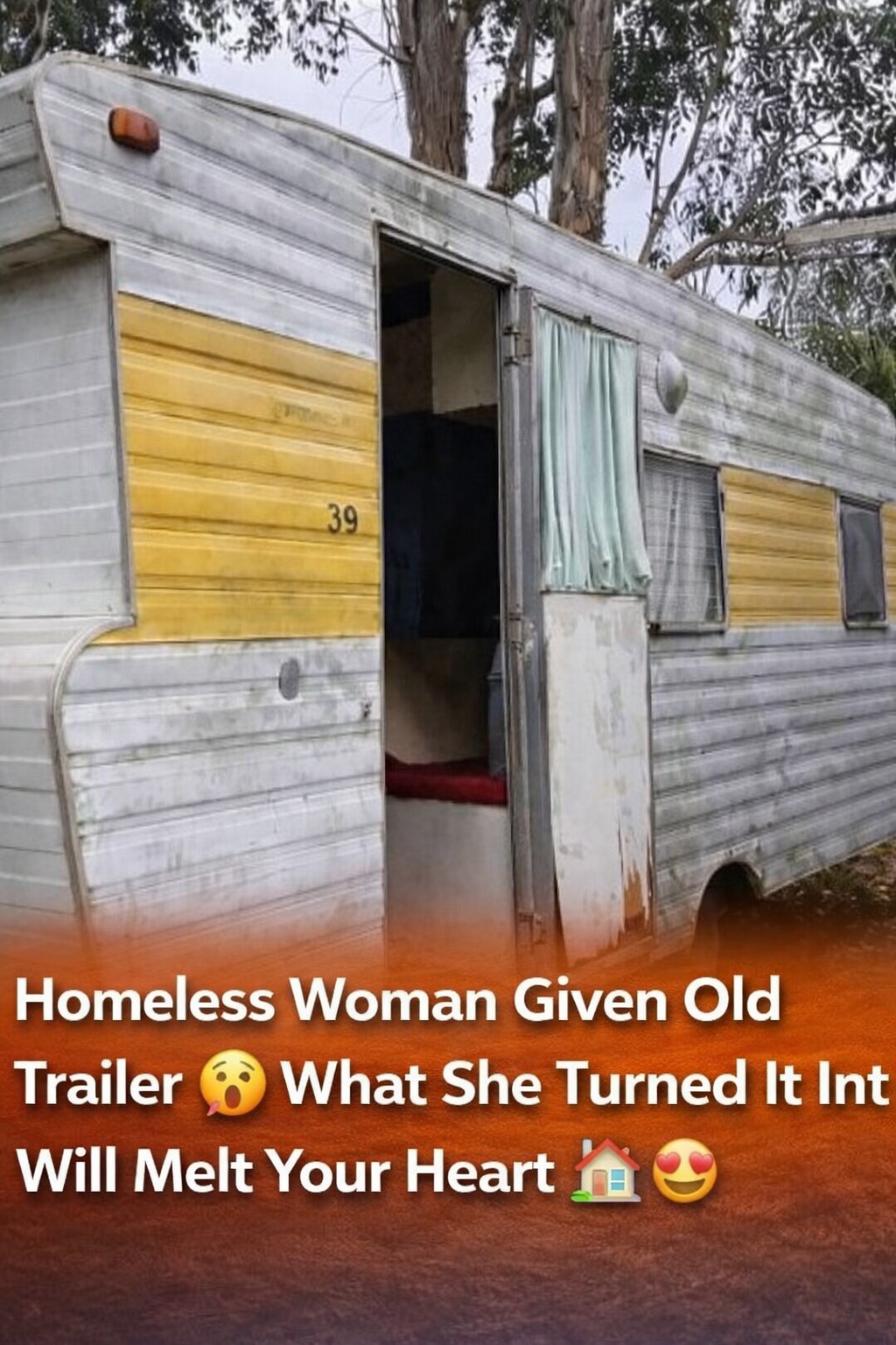Kind people gave a homeless woman an old trailer.😲👍The woman was so happy to have a home. She turned it into a cozy home in the middle of the forest🏡🤩Wow, it turned out to be such a cozy and cute house. Now the woman enjoys her life surrounded by nature🤗 Photos in comments⬇️
