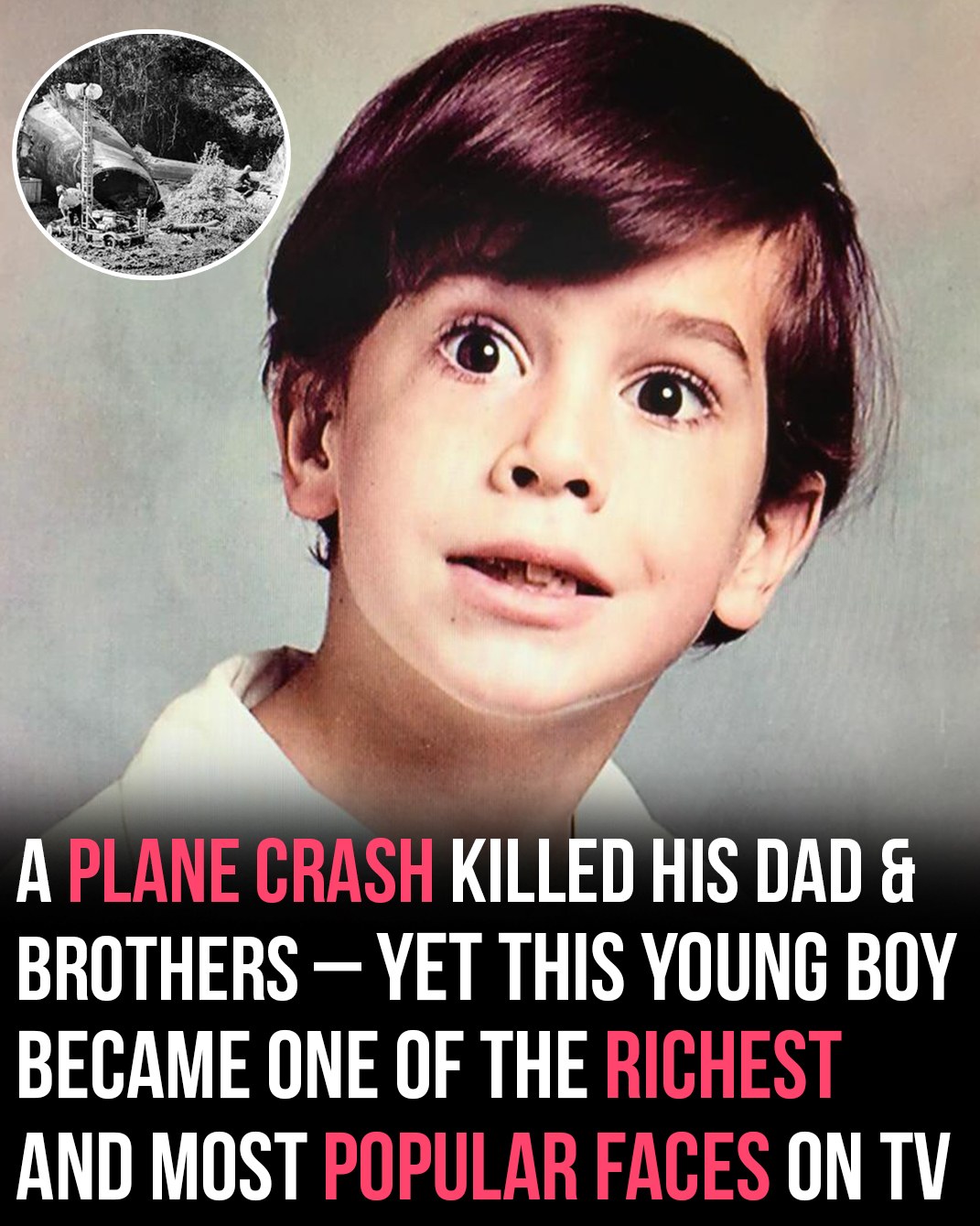 At just 10 years old, he lost everyone he loved in a tragic plane crash. He struggled with depression, lost a lot of weight, and life felt unbearably dark. Yet he turned that heartbreak into the start of an incredible career — and today, millions know his name. 🥹(Check In First comment👇)