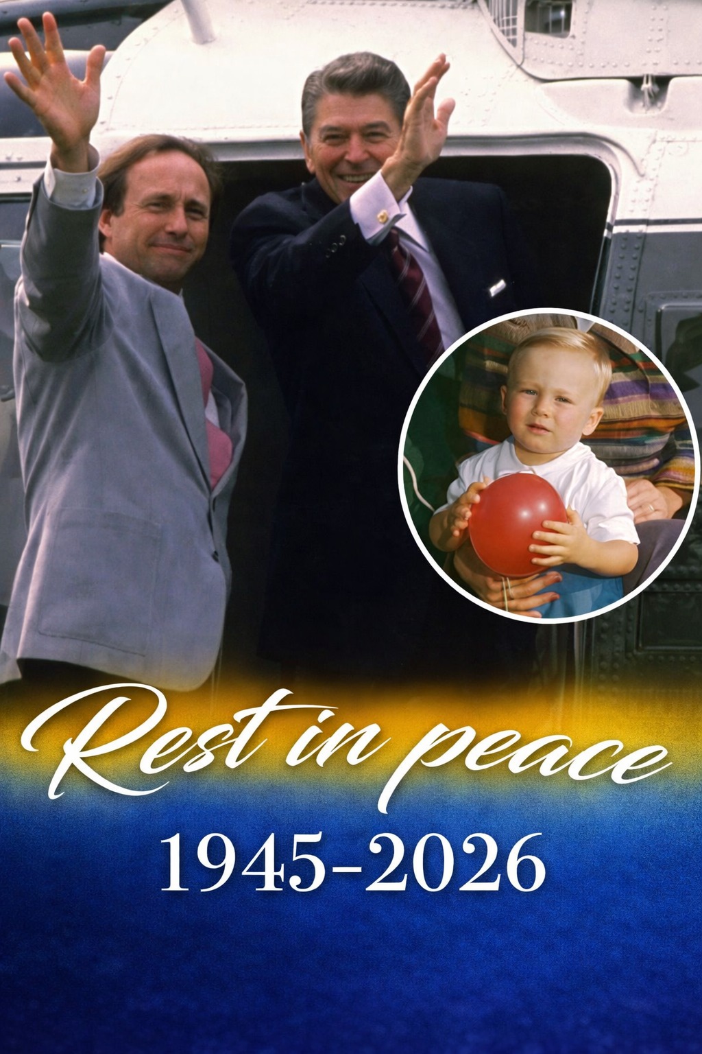 With heavy hearts, we announce the passing of Ronald Reagan’s eldest son 😭💔