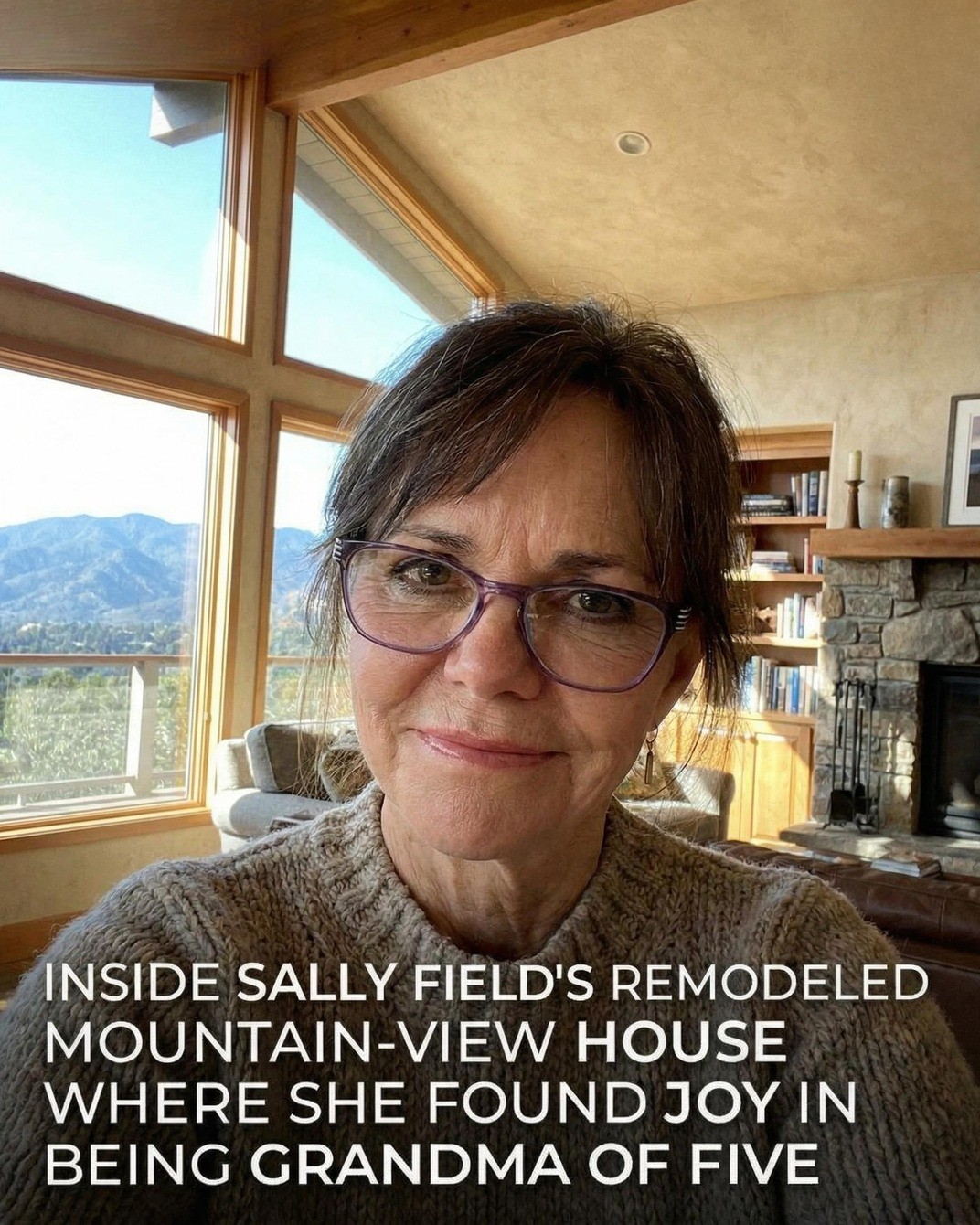 Here are the photos of 79-year-old cool grandma Sally Field’s picturesque house..⬇️