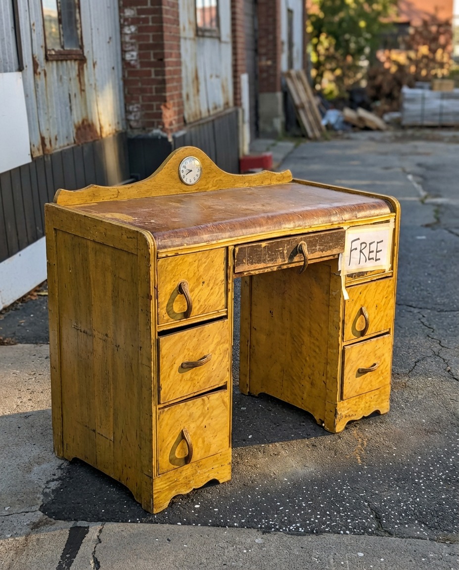 The man received a ‘free’ dressing table and gave it a makeover that left the owner stunned. This old, scratched table with broken handles is now a stunning piece, rivaling the most expensive furniture. How do you like it now? Check out the before-and-after photos in the comments below!⬇️