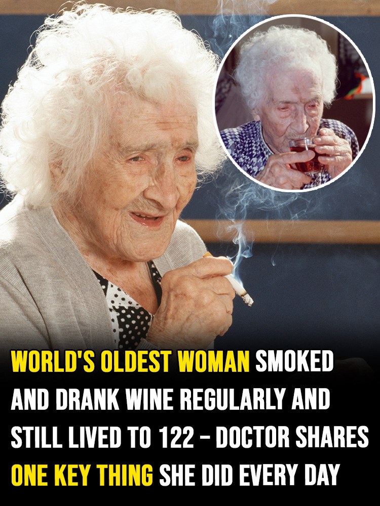 Jeanne Calment lived to 122 💔 Smoking and wine were part of her daily life—so what was her secret? A doctor explains 😮 (Check In First comment👇)