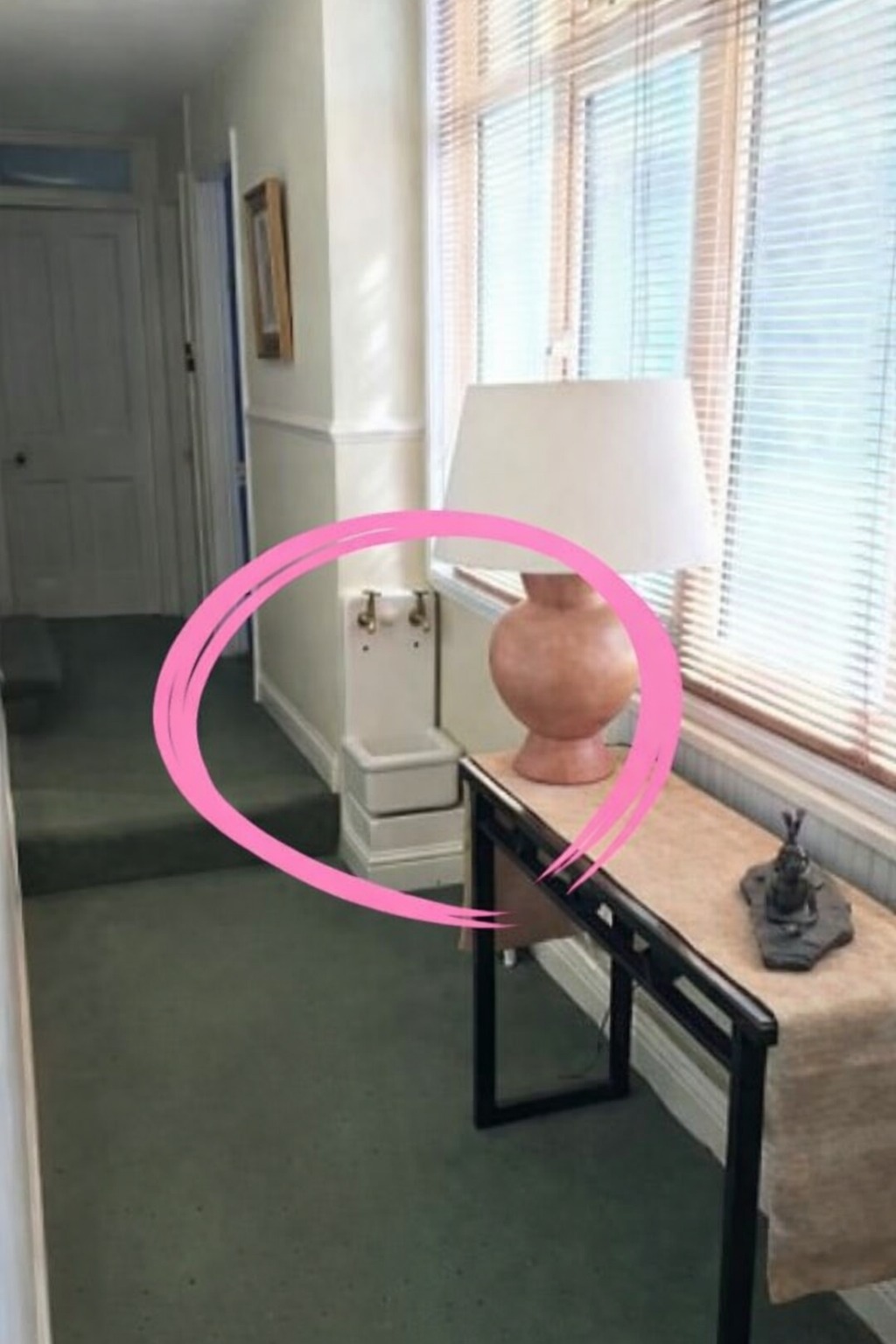 I bought a new house, and there’s a small sink right in the hallway. Why would anyone install a sink in the hallway? Any ideas on how it was used in the past… I am not sure if I want to keep it or not.⤵️