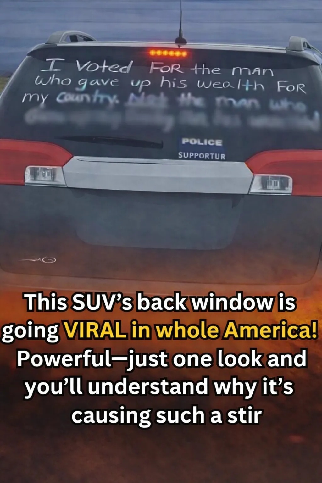 🧐A Message on the Back Window of This SUV Is Making People Stop in Their Tracks What the driver wrote isn’t just bold—it’s emotional. Check the first comment to see why everyone’s talking about it.