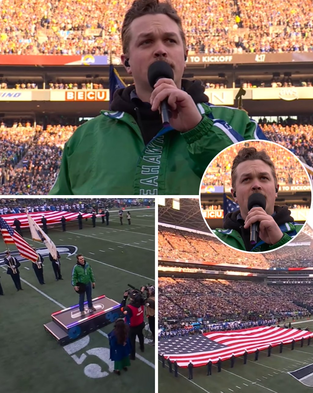 Zach Top performed the national anthem at the NFC Championship game at Lumen Field, and his traditional country voice captivated the audience. Social media called it one of the most memorable anthem performances, a moment that turned the game into a shared celebration of American pride. (Check In First comment👇)