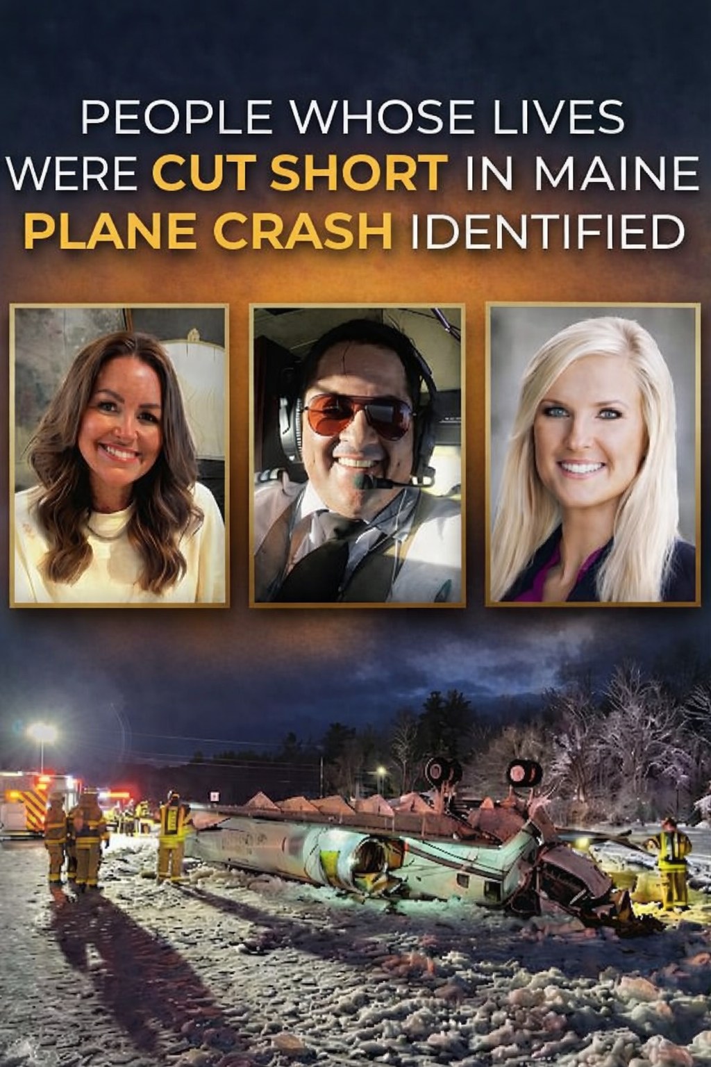 Heartbreak in Maine as a private jet crashes shortly after taking off from Bangor Airport. 💔 Six people lost their lives, and some of those on board have already been identified. 🕊️ Everything about the passengers, including Tara Arnold – the wife of a well-known company executive who owned the plane – and Jacob Hosmer, a pilot with 15 years of experience. ⬇️