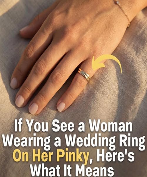 What It Signifies When a Woman Wears Her Wedding Ring on Her Pinky (Check In First comment👇)