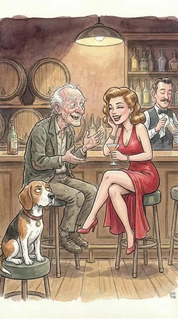 “A 71 year old man is having a drink in a Chicago bar Suddenly a gorgeous 19 year old girl enters and sits down a few seats away. The girl is so attractive that he just can’t take his eyes off her After a short while the girl notices him staring, and approaches him. Before the man has time to apologize, the girl looks him deep in the eyes and says to him in a sultry tone: “I’ll do anything you’d like Anything you can imagine in your wildest dreams, it doesn’t matter how extreme or unusual it is, I’m game I want 100 dollars, and there’s another condition”. Completely stunned by the sudden turn of events, the man asks her what her condition is. She replies, “You have to tell me what you want me to do in just three words.” I didn’t expect the ending at all 🤣🤣👇