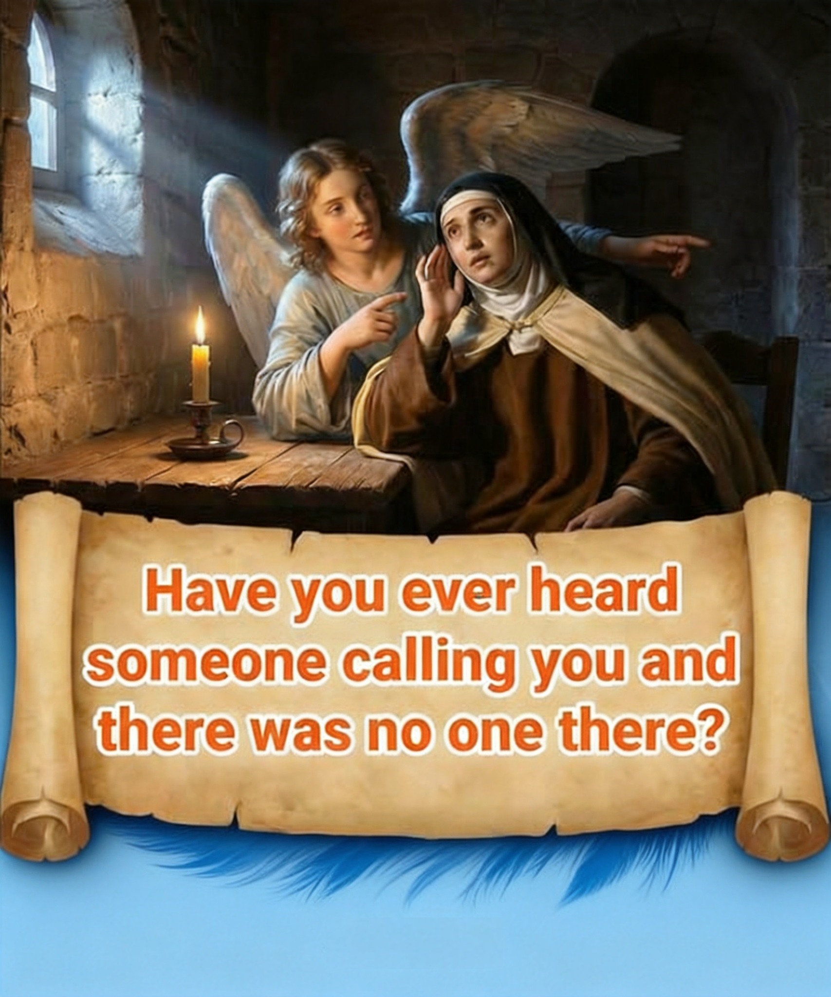 The Saint wa:rns: If you hear your name called and no one is there, this is what it means. 😱🤔… See more