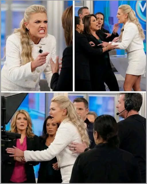 🚨 BREAKING — THE VIEW JUST LOST CONTROL ON LIVE TV (AND EVERY CAMERA CAUGHT IT)  By the time Joy Behar shouted, “Stop! Cut it—get her out of here!” it was already too late.  Erika Kirk had turned The View into a live, unscripted standoff — calm, composed, and unmovable as every lens locked onto her.